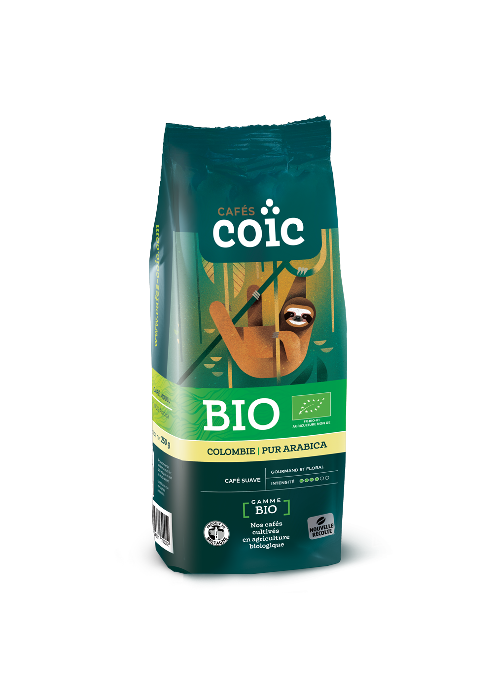 Café Bio Colombie, 250 gr Moulu