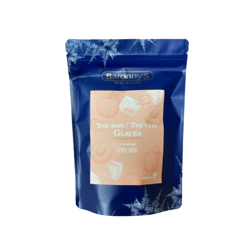 Thé noir & thé vert glacés pêche